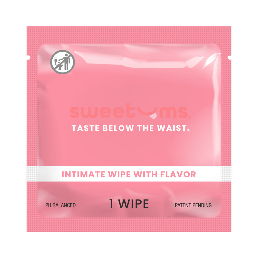 SWEETUMS - TOALLITAS ÍNTIMAS SABOR CEREZA PAQUETE DE 10
