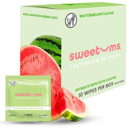 SWEETUMS - INTIMATE WIPES WATERMELON FLAVOR 10-PACK