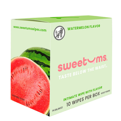 SWEETUMS - INTIMATE WIPES WATERMELON FLAVOR 10-PACK