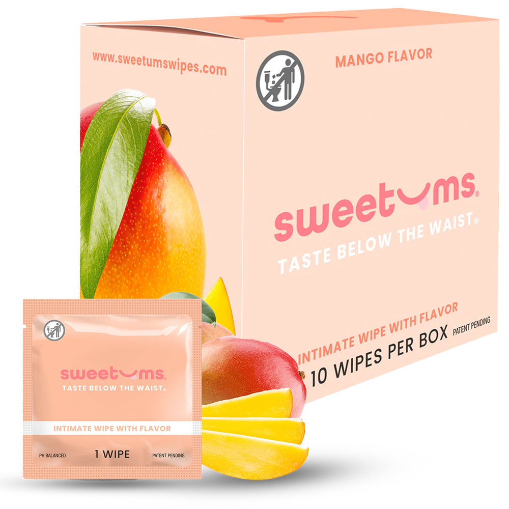 SWEETUMS INTIMATE WIPES MANGO FLAVOR 10-PACK