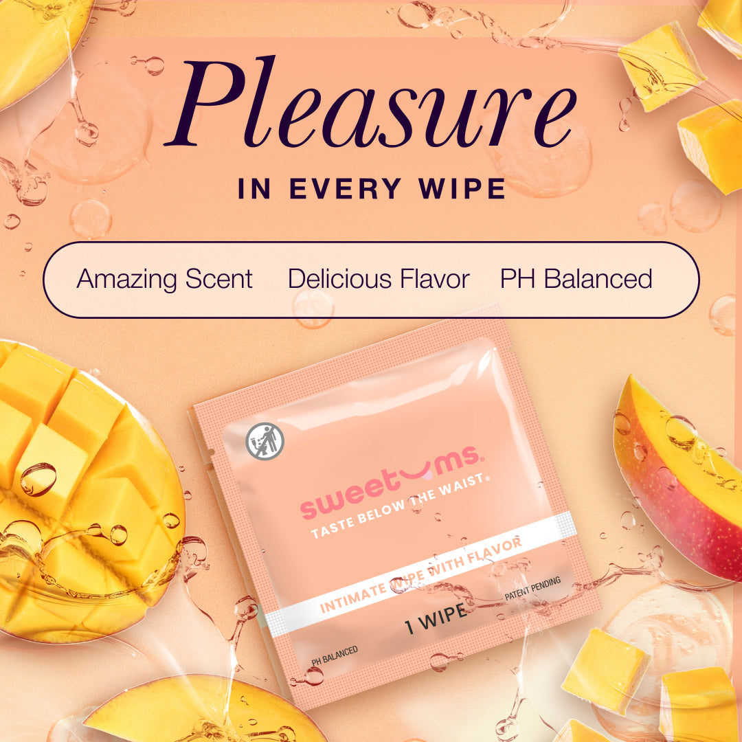 SWEETUMS - INTIMATE WIPES MANGO FLAVOR 10-PACK