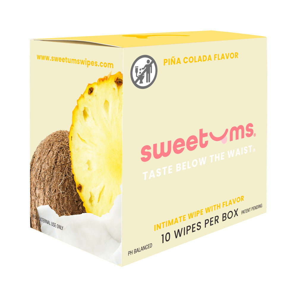 SWEETUMS - INTIMATE WIPES PINA COLADA FLAVOR 10-PACK