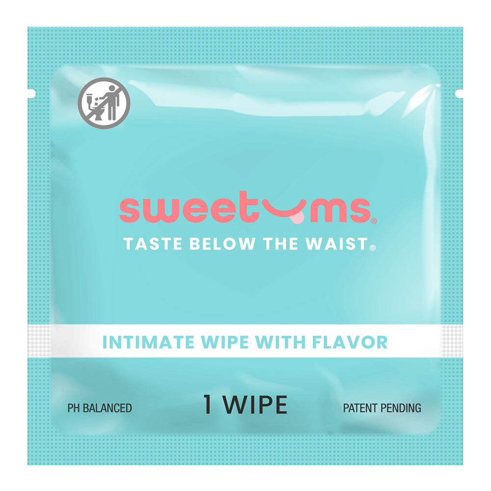 SWEETUMS INTIMATE WIPES CINNAMON BUN FLAVOR 10-PACK
