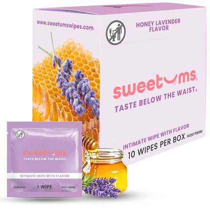 SWEETUMS - INTIMATE WIPES HONEY LAVENDER FLAVOR 10-PACK