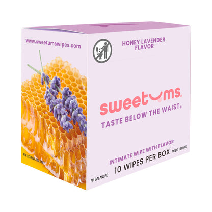 SWEETUMS - INTIMATE WIPES HONEY LAVENDER FLAVOR 10-PACK