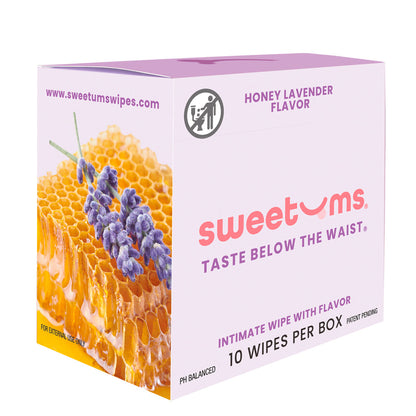 SWEETUMS INTIMATE WIPES HONEY LAVENDER FLAVOR 10-PACK