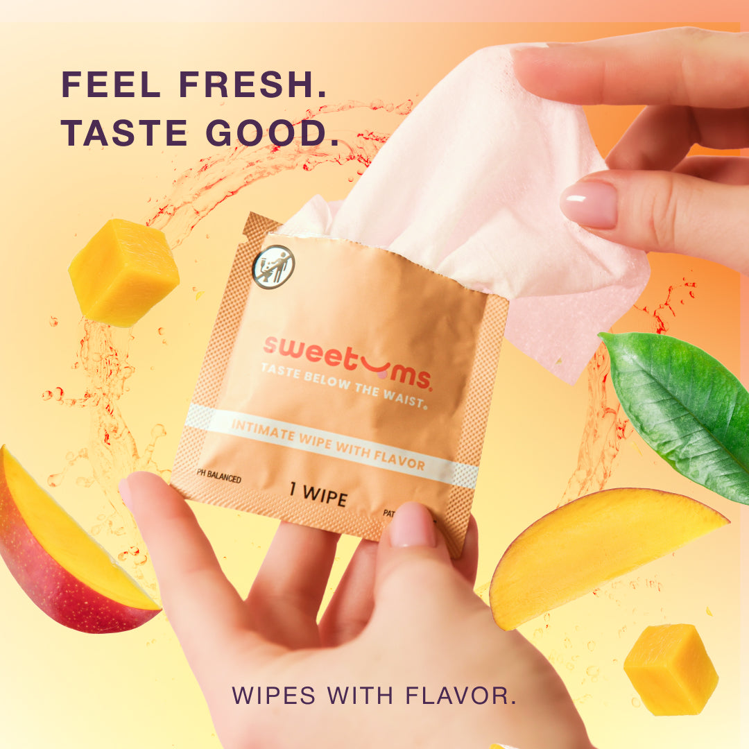 SWEETUMS - INTIMATE WIPES GRAPE FLAVOR 10-PACK