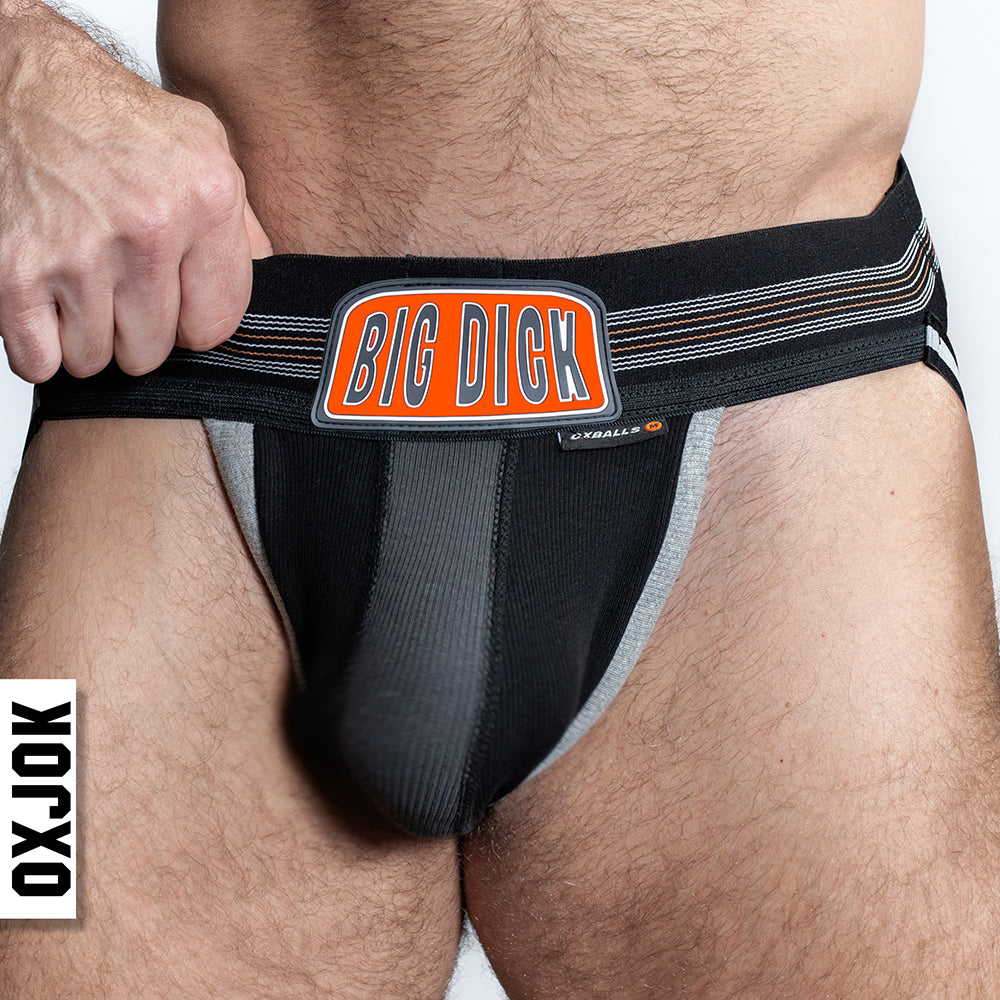 OXBALLS OXJOK BULGER PUMPER-SACK SLIDER JOCK BLACK IRON 2XL