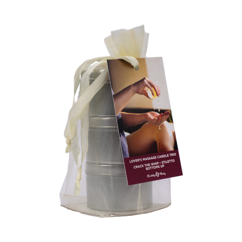 EARTHLY BODY HEMP SEED VALENTINE 2025 3-IN-1 MASSAGE CANDLE TRIO GIFT SET