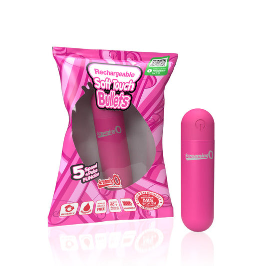 SCREAMING O SOFT TOUCH RECHARGEABLE BULLETS PINK