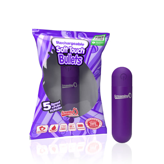 SCREAMING O - SOFT TOUCH RECHARGEABLE BULLETS PURPLE