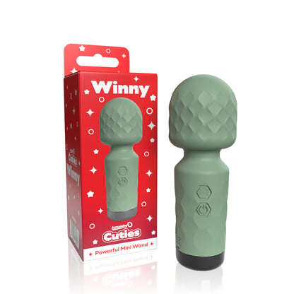 SCREAMING O CUTIES WINNY VIBRATING MINI WAND SAGE GREEN