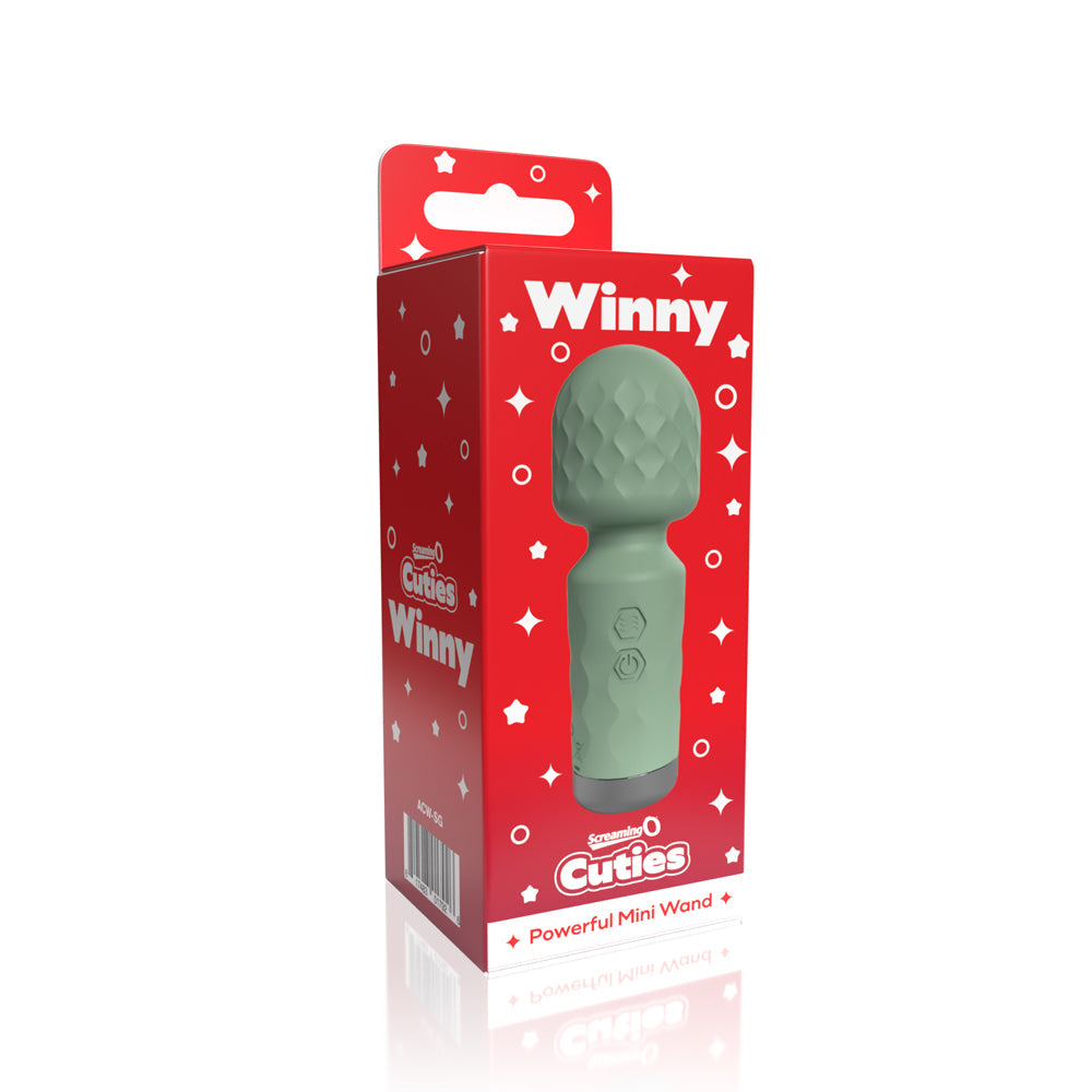 SCREAMING O CUTIES WINNY VIBRATING MINI WAND SAGE GREEN