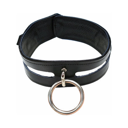 ROUGE LEATHER FASHION COLLAR BLACK