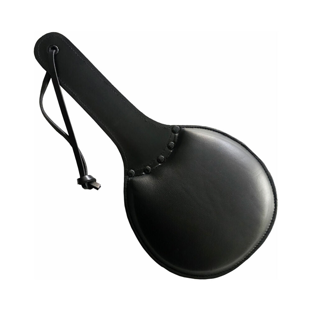 ROUGE GARMENTS - ROUGE LEATHER PADDED PING PONG PADDLE BLACK WITH BLACK ACCESSORIES