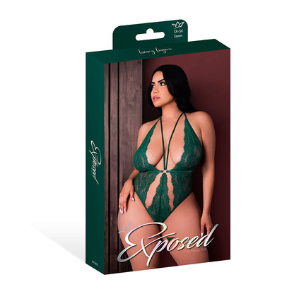 MAGIC SILK EVERMORE PLUNGE TEDDY EMERALD QUEEN SIZE