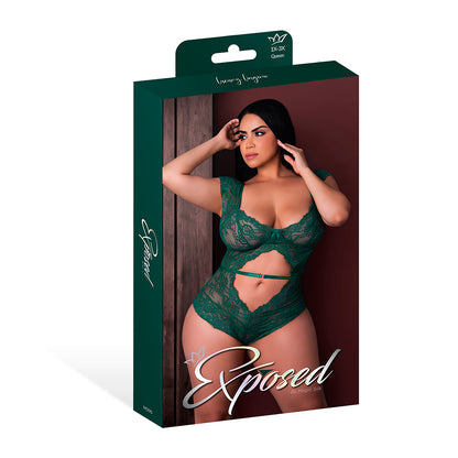 MAGIC SILK - EVERMORE CUTOUT ROMPER EMERALD