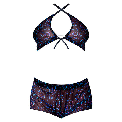 MAGIC SILK HAZY DAYZ HALTER TOP & HOT SHORT SET BUTTERFLY S/M