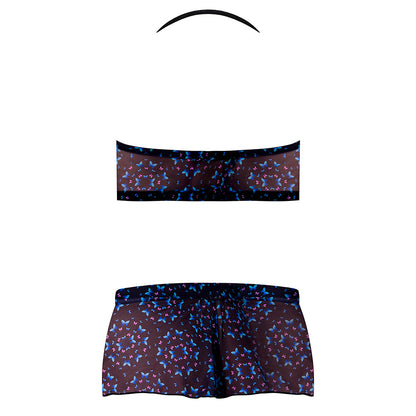 MAGIC SILK HAZY DAYZ HALTER TOP & HOT SHORT SET BUTTERFLY QUEEN SIZE