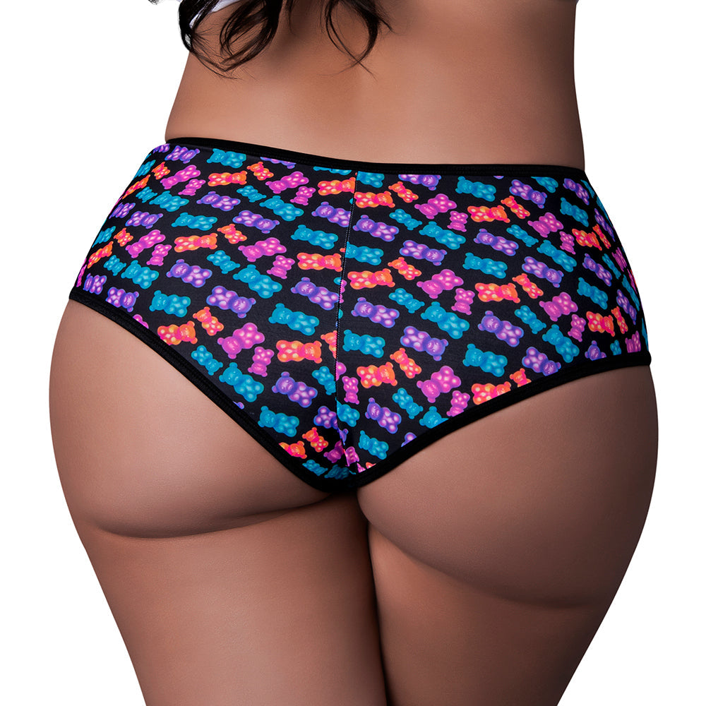 MAGIC SILK - HAZY DAYZ BOY SHORT GUMMY BEARS QUEEN SIZE