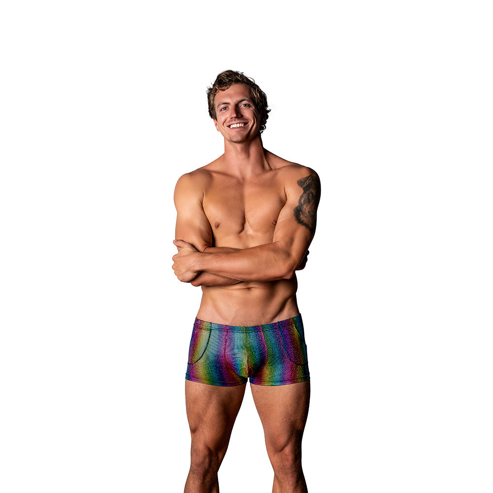 MALE POWER PACK & PLAY POCKET SHORT RAINBOW M
