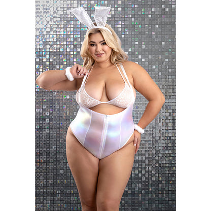 FANTASY LINGERIE PLAY BUNNY HILLS 5-PIECE BUNNY COSTUME SET WHITE XL/2XL