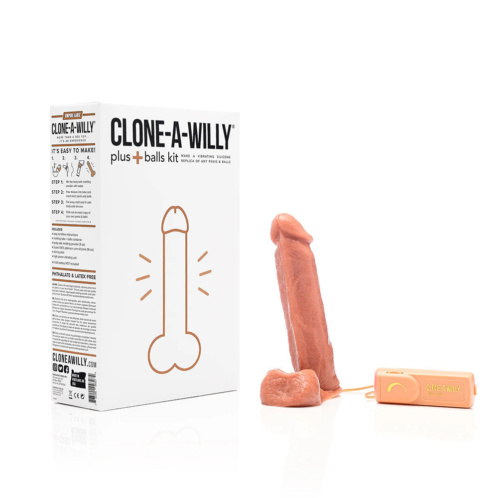 CLONE-A-WILLY - PLUS WITH BALLS MEDIUM SKIN TONE