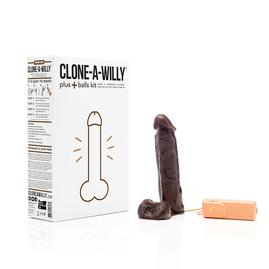 CLONE-A-WILLY PLUS WITH BALLS DEEP SKIN TONE