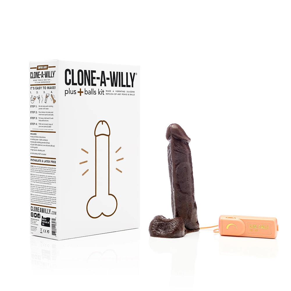 CLONE-A-WILLY PLUS WITH BALLS DEEP SKIN TONE
