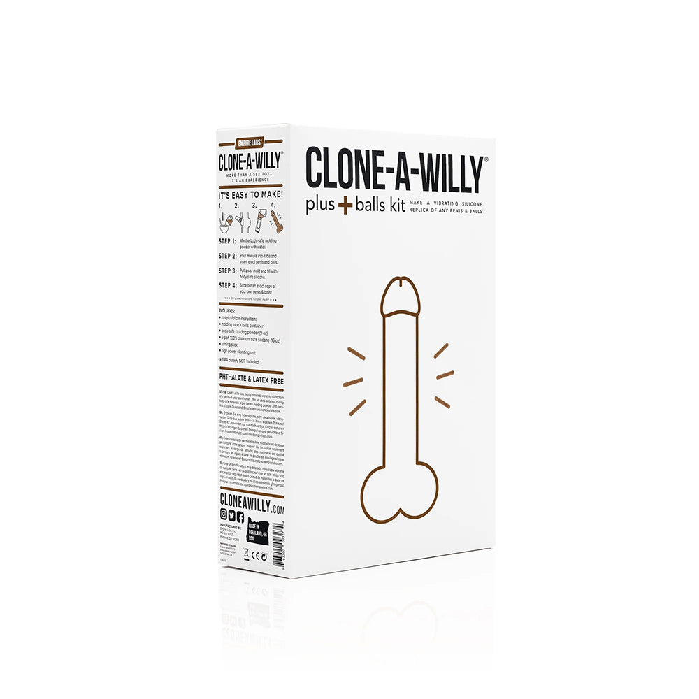 CLONE-A-WILLY PLUS WITH BALLS DEEP SKIN TONE