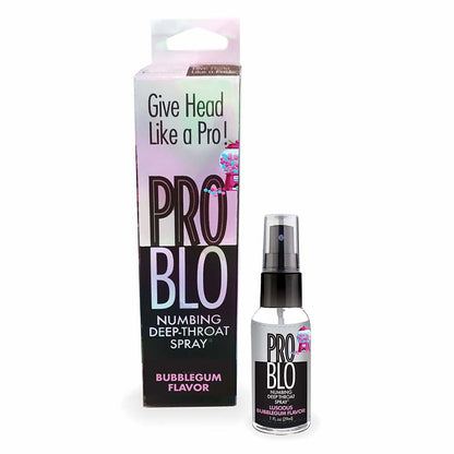LITTLE GENIE - PRO BLO NUMBING DEEP THROAT SPRAY BUBBLEGUM 1 OZ.