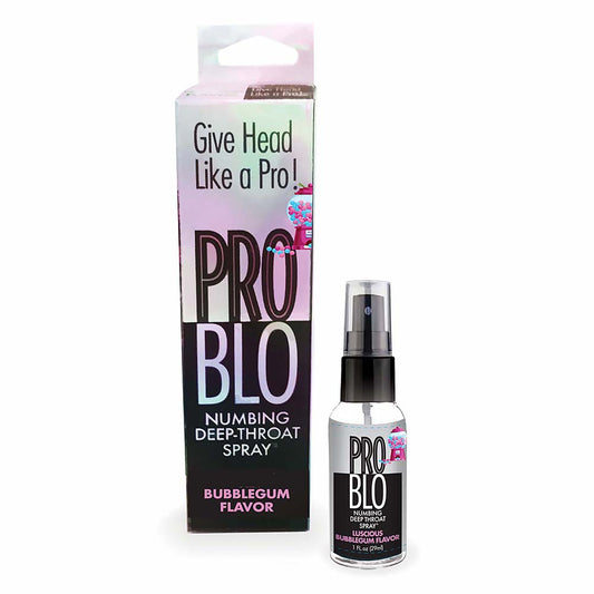 PRO BLO NUMBING DEEP THROAT SPRAY BUBBLEGUM 1 OZ.
