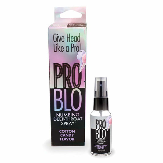 LITTLE GENIE - SPRAY ADORMECEDOR PARA GARGANTA PROFUNDA CON SABOR A ALGODÓN DE AZÚCAR PRO BLO 1 OZ.