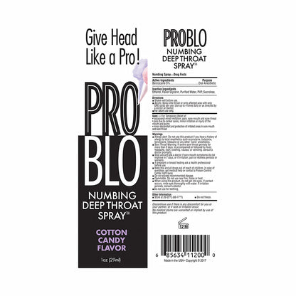 LITTLE GENIE - PRO BLO NUMBING DEEP THROAT SPRAY COTTON CANDY 1 OZ.