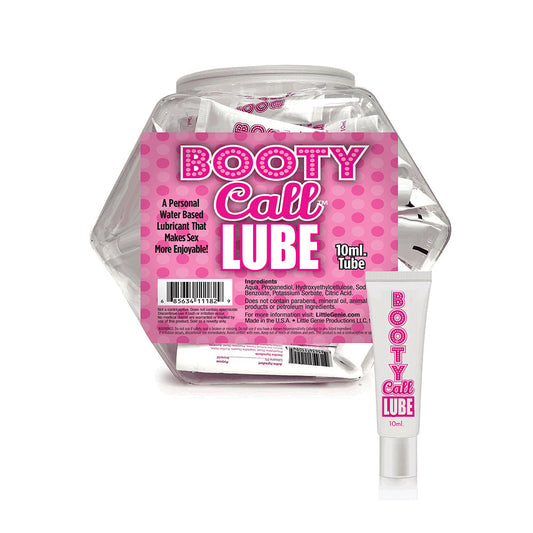 LITTLE GENIE - BOOTY CALL WATER-BASED LUBRICANT PILLOWPACKS 65-PIECE FISHBOWL