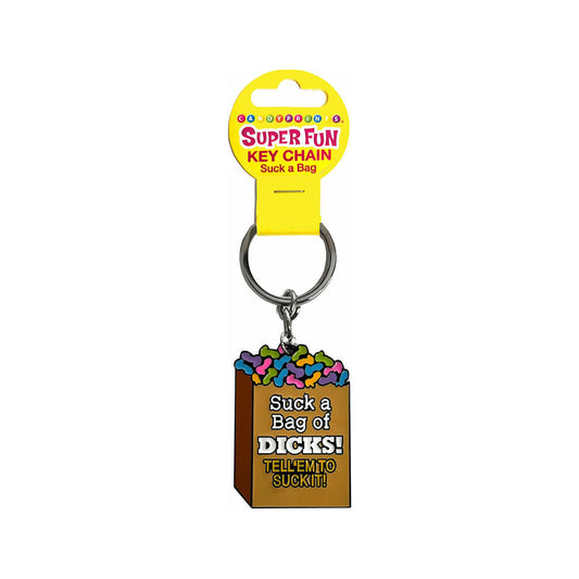 SUPER FUN KEY CHAIN SUCK A BAG OF DICKS