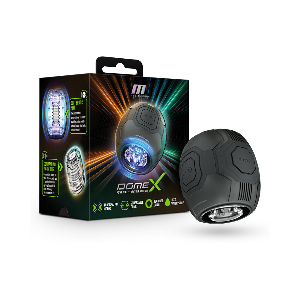 M FOR MEN DOME X VIBRATING MASTURBATOR BLACK