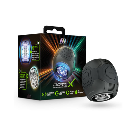 M FOR MEN DOME X VIBRATING MASTURBATOR BLACK