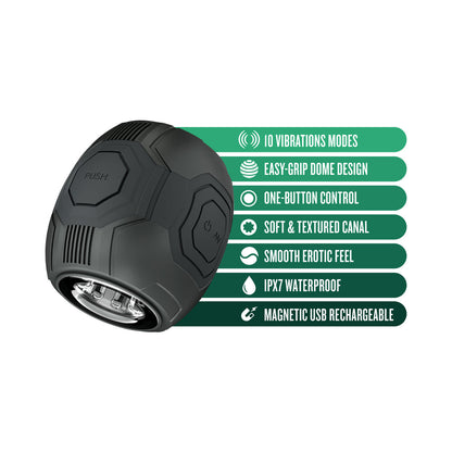 M FOR MEN DOME X VIBRATING MASTURBATOR BLACK