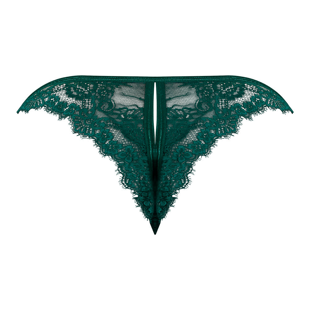 MAGIC SILK - EVERMORE SPLIT CROTCH PANTY EMERALD