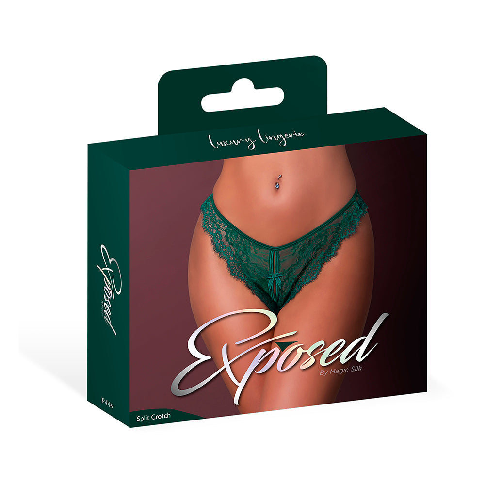 MAGIC SILK - EVERMORE SPLIT CROTCH PANTY EMERALD