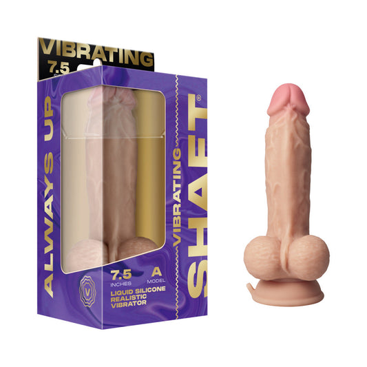SHAFT - VIBRATING MODEL A: 7.5 IN. DUAL DENSITY SILICONE DILDO PINE