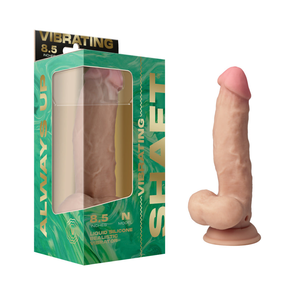 SHAFT - VIBRATING MODEL N: 8.5 IN. DUAL DENSITY SILICONE DILDO PINE