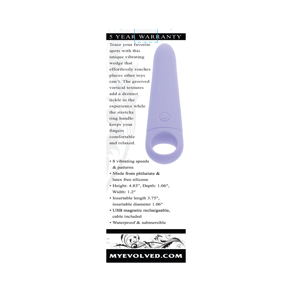 EVOLVED - TART TEASER RECHARGEABLE VIBRATING VIBE SILICONE PURPLE