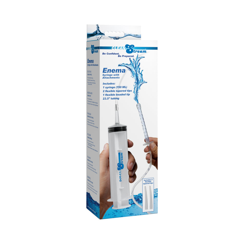 XR BRANDS - CLEANSTREAM ENEMA SYRINGE WITH ATTACHMENTS