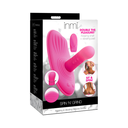 XR BRANDS - INMI SPIN ''N'' GRIND ROTATING & VIBRATING SILICONE GRINDER