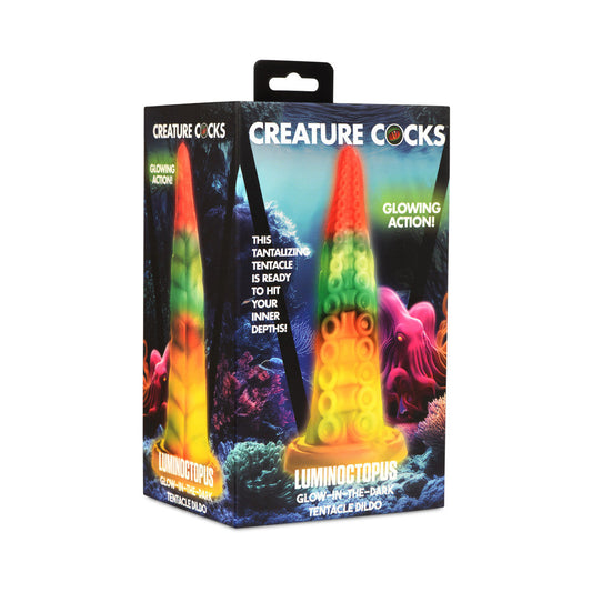 CREATURE COCKS LUMINOCTOPUS GLOW-IN-THE-DARK TENTACLE DILDO