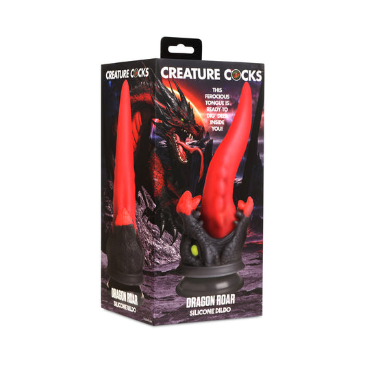 XR BRANDS - CREATURE COCKS DRAGON ROAR SILICONE DILDO