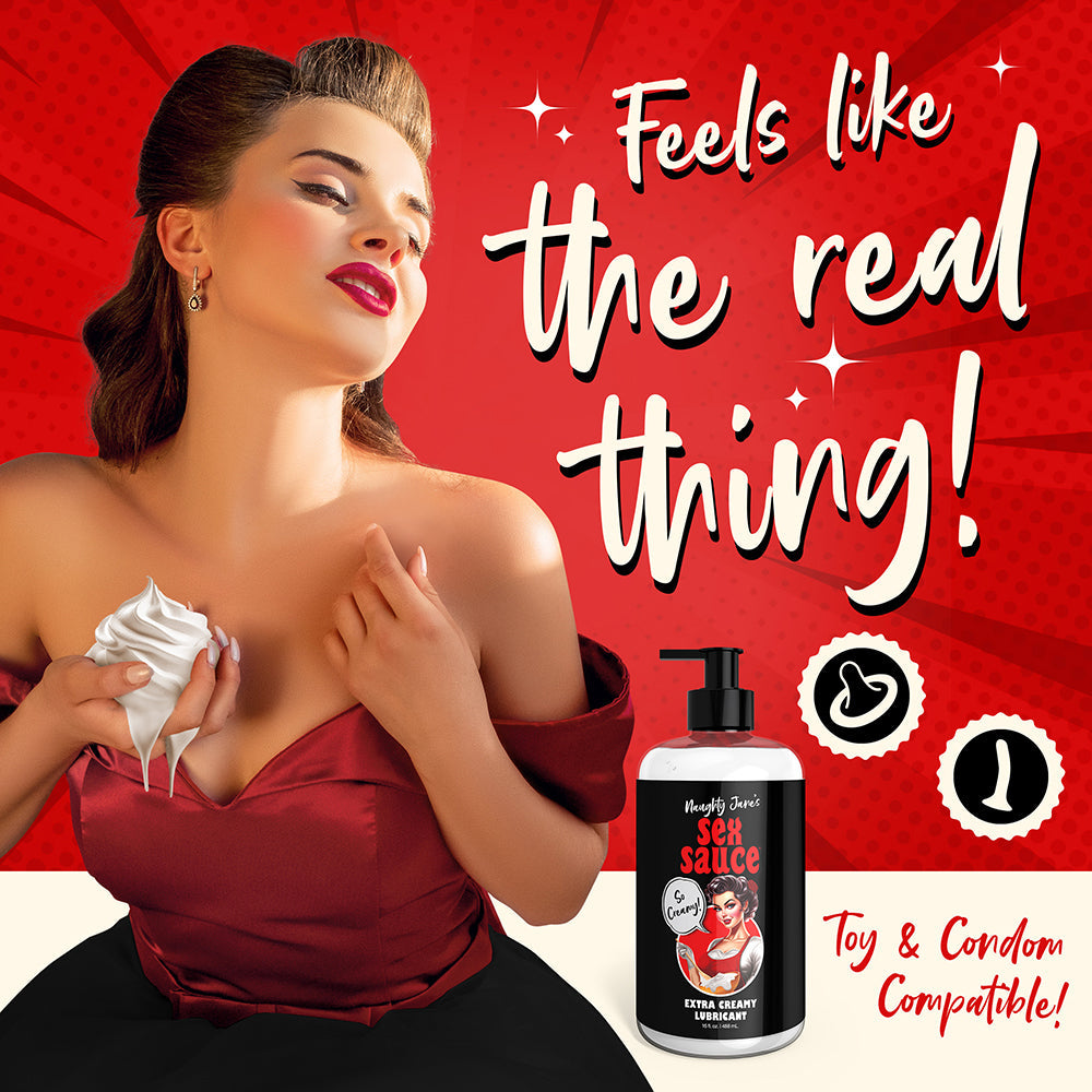 XR BRANDS - NAUGHTY JANE''S SEX SAUCE EXTRA CREAMY LUBRICANT 16 OZ.