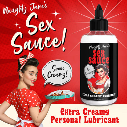 NAUGHTY JANE''S SEX SAUCE EXTRA CREAMY LUBRICANT 8 OZ.